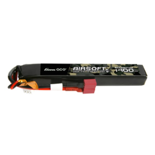 Gens ace 25C 1400mAh 2S1P 7.4V Airsoft Gun Lipo-batteri med T-kontakt