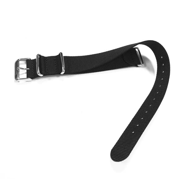 Ersättande Klockarmband i Nylon - 22 mm Black Black