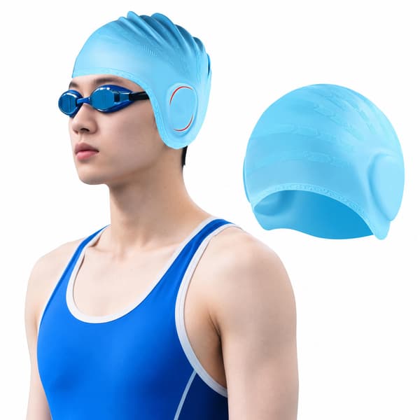 Silicone Ear Protection Swimming Cap