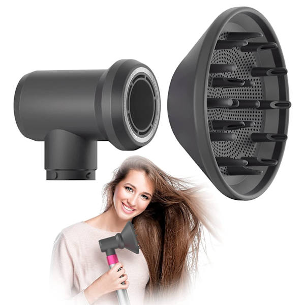 Dyson Airwrap Tilbehør - Krølleadapter + Diffusersæt, Stylingdyse Kompatibel med Dyson HD03/08