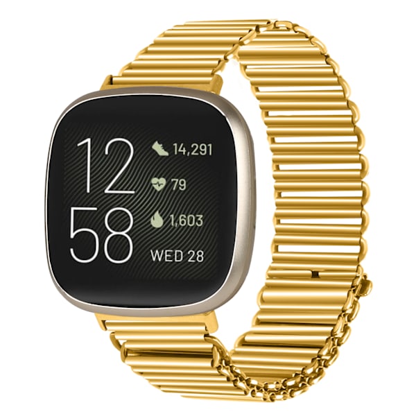 Urrem i rustfrit stål Fitbit Versa 3 / Versa 4 / Sense 2 Guld