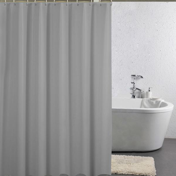 PEVA Duschdraperi med Metallgenomföringar - Grå Width 200 x height 200 Width 200 x height 200