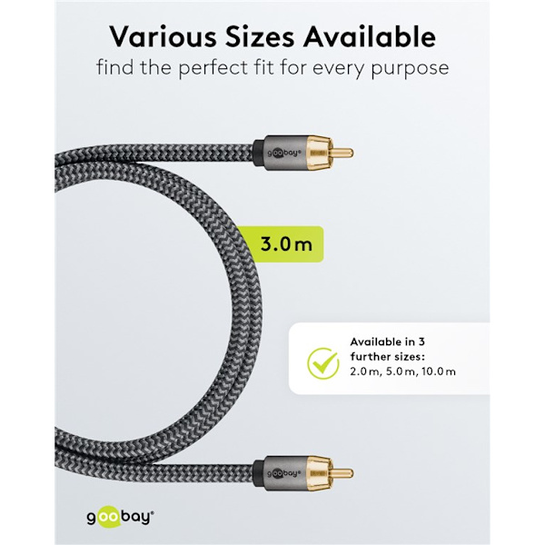Mono RCA-kaapeli, 3 m