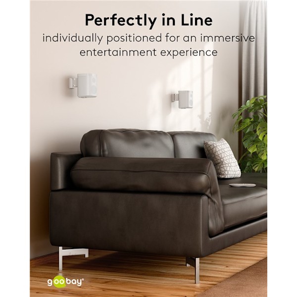 Seinäteline kaiuttimille One Sound Flex, valkoinen