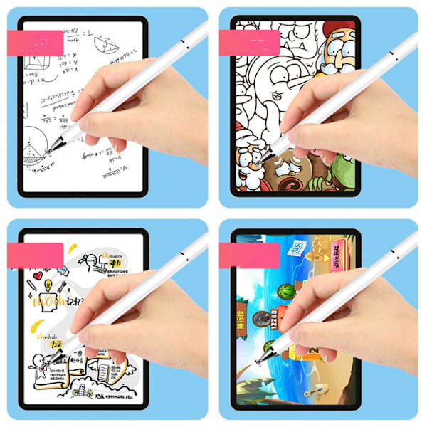 3-i-1 Magnetisk Stylus Kompatibel med Apple/Huawei/Xiaomi/Samsung Vit