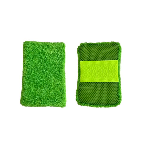 Elastisk Tvättsvamp för Bil - Blå Korall Sammetssvamp, Hög Vattenabsorption och Repfri Rengöring Green Green