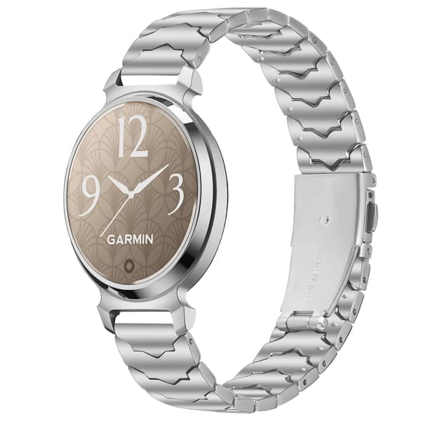 Garmin Lily 2 Kompatibelt Rustfrit Stål Flagermus Urrem 12mm - Premium Erstatningsrem Silver Silver