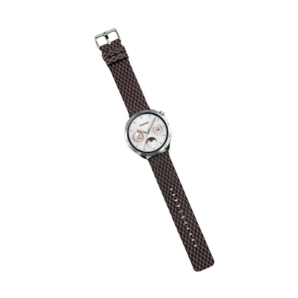Huawei GT5/GT4 Denim Canvas vævet nylon urrem Sort 20 mm