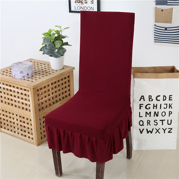 Universal Elastic Stolöverdrag Polyester Burgundy 2-pack