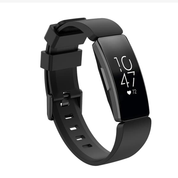 Premium silikone udskiftningsrem til Fitbit Inspire serien Black Black