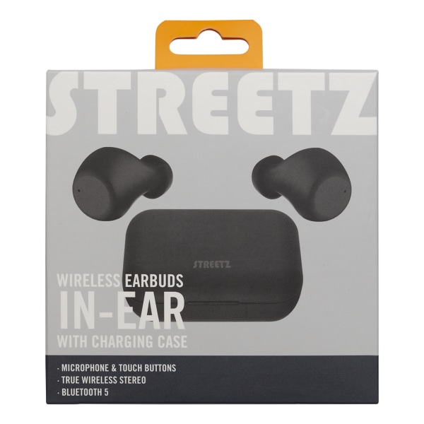 T210 TWS in-ear earbuds with charging case, TWS, black