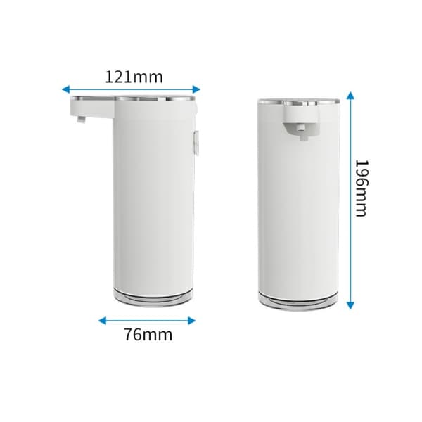 Berøringsfri sæbedispenser 304 rustfrit stål til køkken og badeværelse - 400ml USB genopladelig sensor 0,3s 1200mAh refillbar