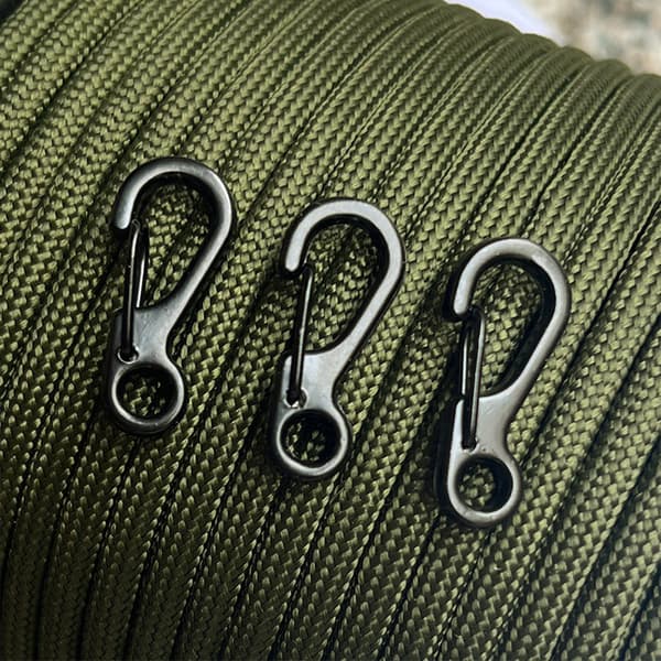 3-Pack Mini Tactical Buckle Nyckelring, Aluminiumlegering Karbinhake