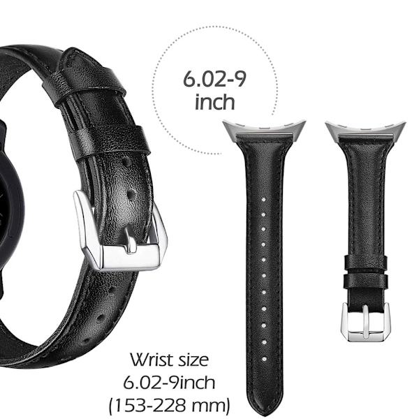 Rem i ægte læder til Google Pixel Watch 3 45 mm Sort