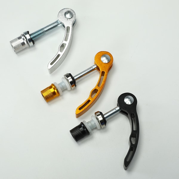 2 st Cykelbarnstol Vikbar Aluminiumlegering Snabbkopplingsspak Silver