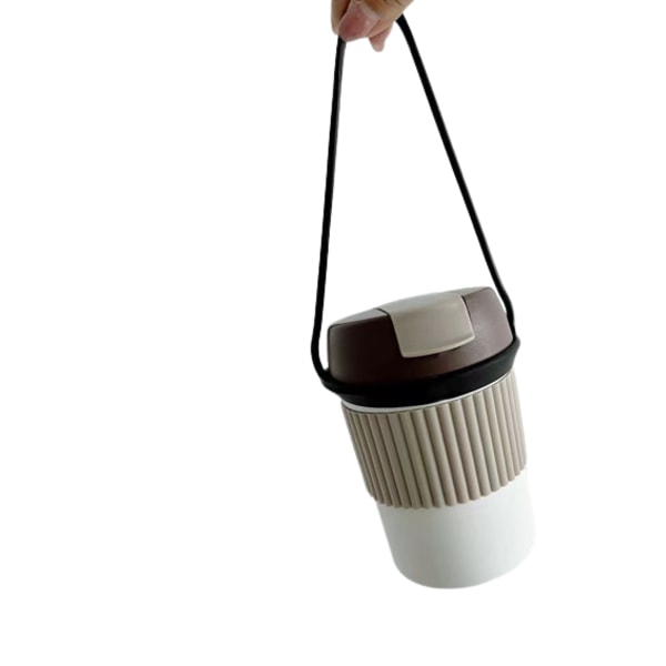 Återanvändbar mugghållare i silikon, kopphållare, kaffehållare Svart