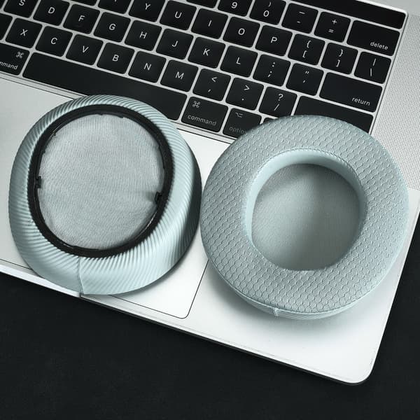 Ørepuder til udskiftning kompatible med SteelSeries Arctis Nova Elite – 2 stk. med gel, memoryskum og klikmontering til gaming Blue Blue
