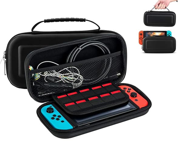 Iskunkestävä Nintendo Switch -kotelo konsolille, peleille ja lisävarusteille