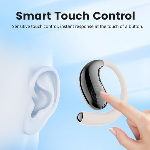 6.0 open-ear dobbelt-side stereo trådløst Bluetooth headset med 4000mAh ladetui Dark Blue Dark Blue