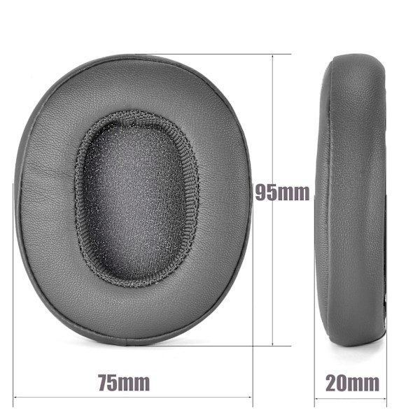 2 Pakkauksen vaihtokuulokkeet Skullcandy Crusher Wirelessille/Crusher ANC/Hesh3 Tummanharmaa