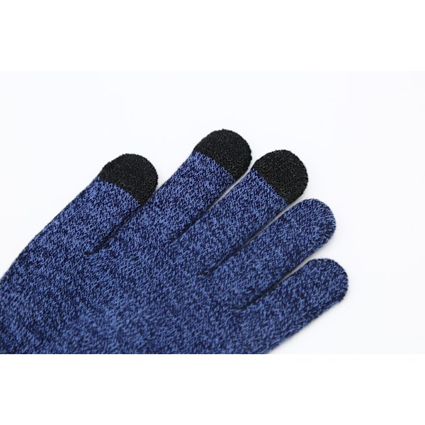 Fingervantar med touch och antislip Mörkblå (L)