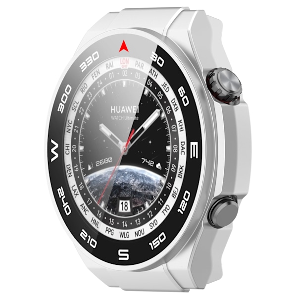 Suojakotelo Huawei Watch Ultimatelle - Integroitu kuori ja kotelo hopeaa Hopea