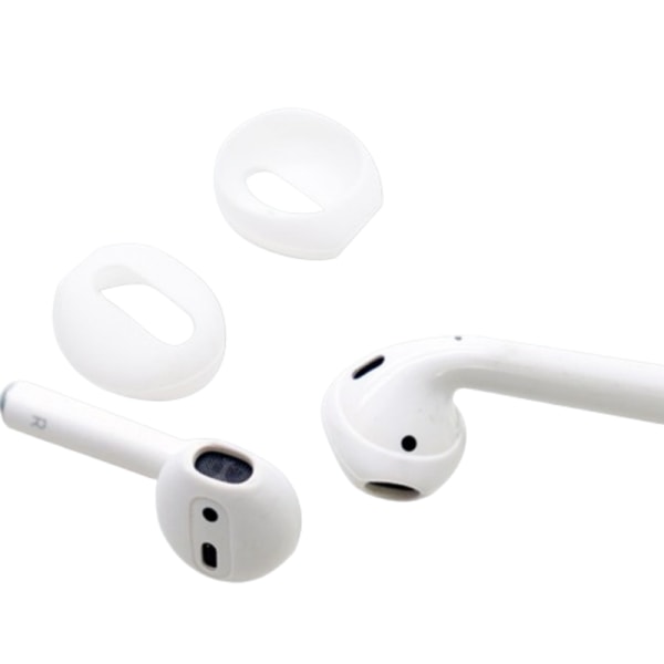 Silikone ørehætter cover til AirPods 1/2 generation Hvid