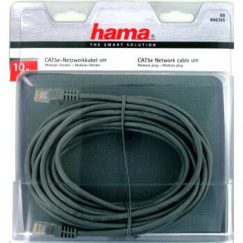Verkkojohto CAT5e UTP 10m Harmaa
