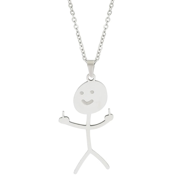 Funny Doodle halsband Silver