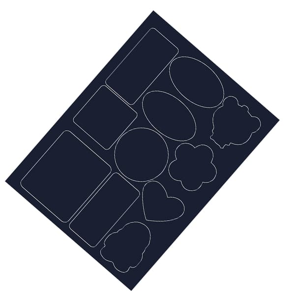Reparationsmærker til dunjakker, strygelapper til tøj, 10 stk NavyBlue Model 2 NavyBlue