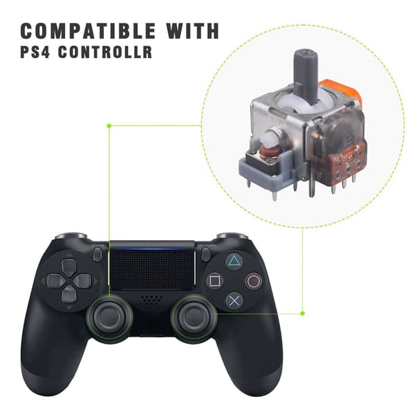 TMR Hall Effekt Joystick til PS4 - 10 stk. Præcisionsstyring og Lavt Strømforbrug
