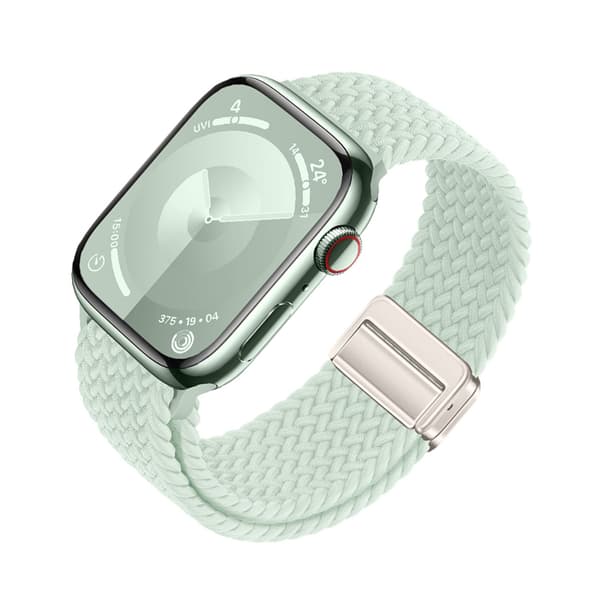 Starlight Nylon Braided Watch Strap för Apple Watch Green S Green S