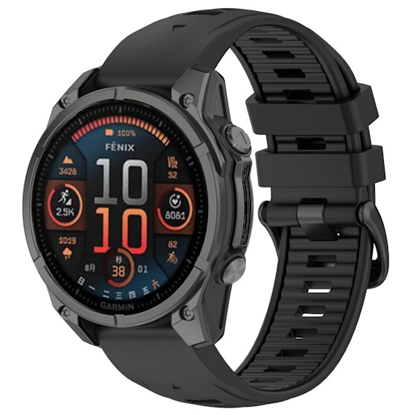 Garmin Fenix 8 43MM urrem - 20MM Sort