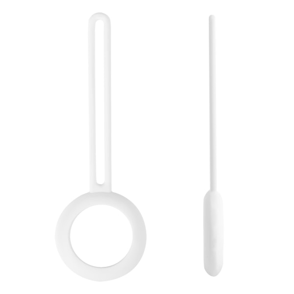 Apple AirTag case, silicone, hanger, white