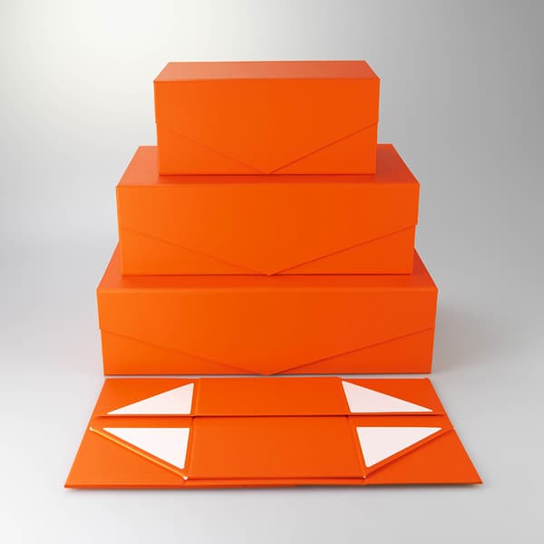 Stor V-formet gaveæske Orange L Orange L