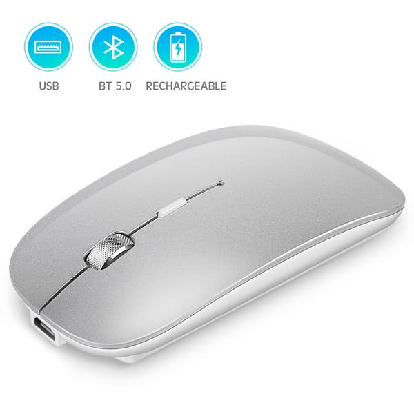 Langaton Bluetooth Dual Mode -hiiri monilaitteiseen käyttöön Silver Silver