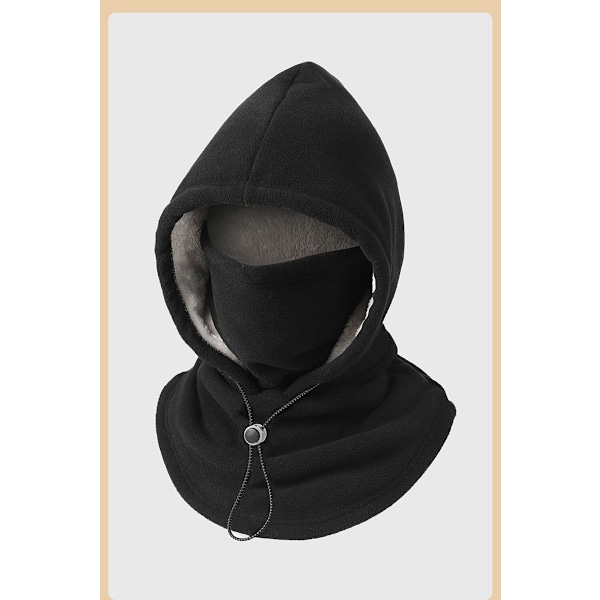 3-i-1 fleece vinter balaclava skimaske Sort