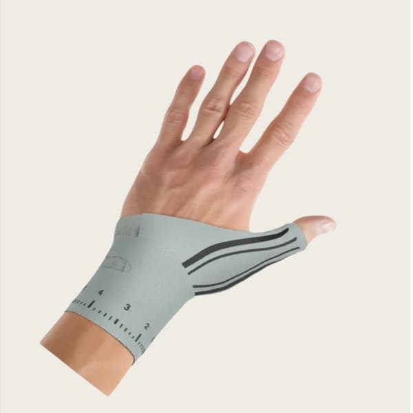 Grå Vänster Tumspica Skena - Lättviktigt & Andningsbart Handledsstöd för Män & Kvinnor Grey Left hand Grey