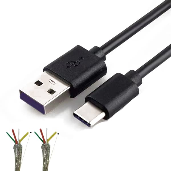 C-tyypin kaksoissuojattu datakaapeli 0,8 m (2 kpl)