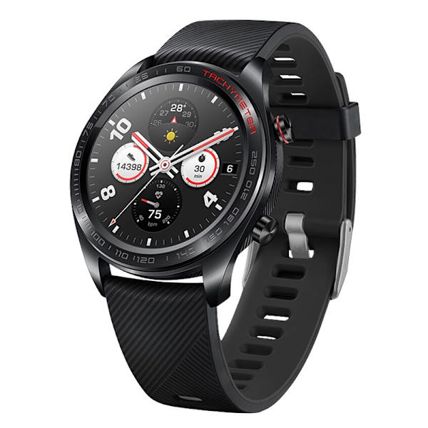Svart silikonarmband 22mm för Honor Watch GT Magic