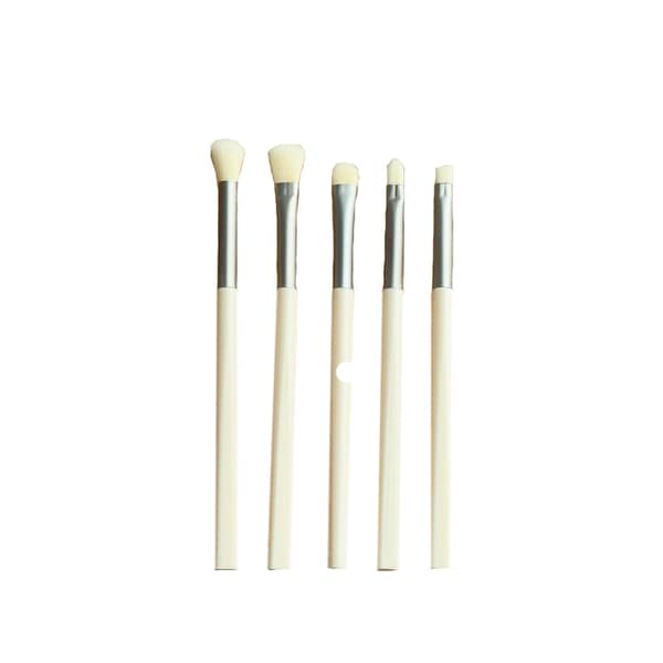 Viktigt 5-delars sminkborstset med resefodral Blue Blue