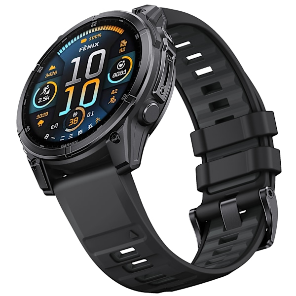 Garmin Fenix 8 Quick Release Strap Svart+grå 51 MM