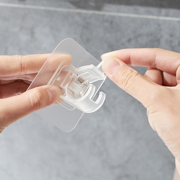 INF Självhäftande hållare för gardinstång 2-pack Transparent