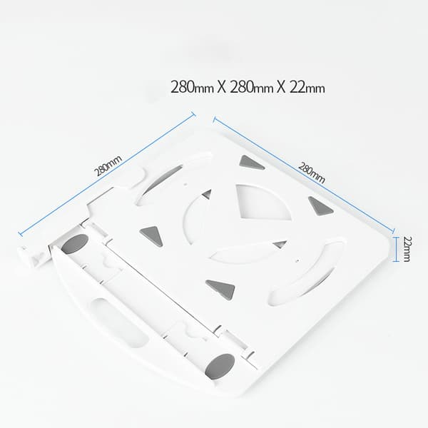 Ergonomiskt Laptopstativ med Telefonhållare White White