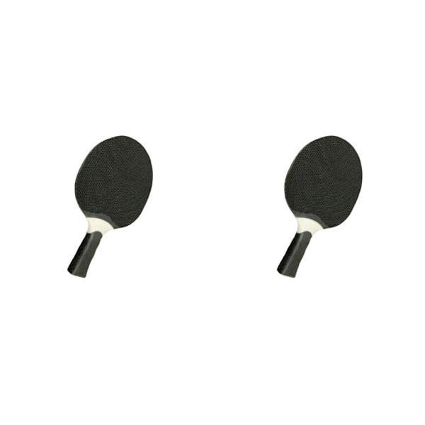 Bordtennisbat-sæt med 2 stk., letvægts og komfortabelt Sort