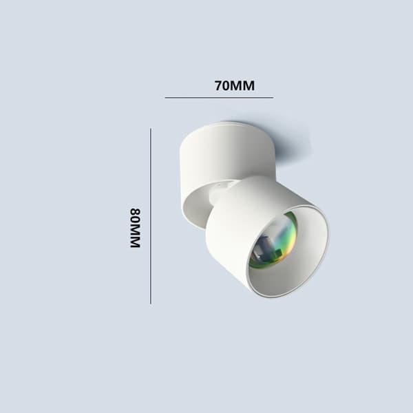 7W Vikbar Ytmonterad LED Spotlight - Sunset Light, Justerbar Ljusvinkel