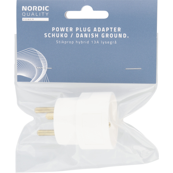 Plug hybrid 13A - White (Danish)