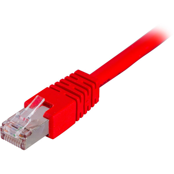 F/UTP Cat6 patch cable 0.5m, red
