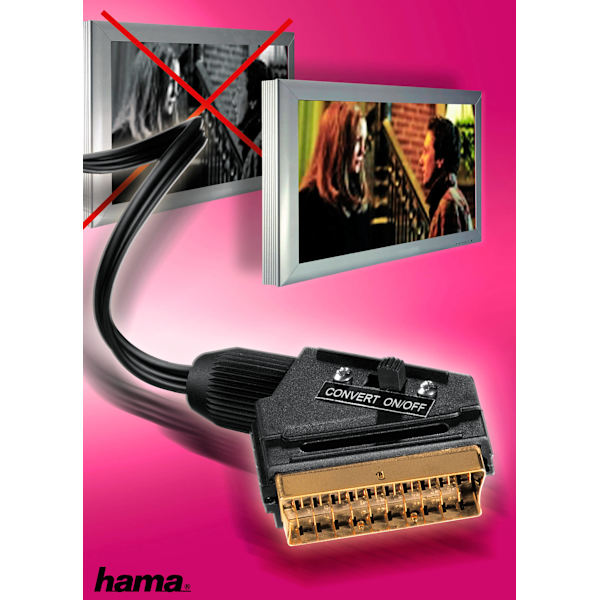 HAMA Kabel Kit Scart-S-video Hane-Hane Guld Svart 5m