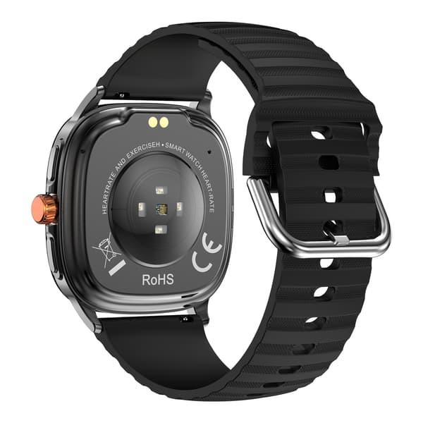 Multifunktionell Smartwatch med AMOLED-skärm, Bluetooth-samtal & Hälsoövervakning, kompatibelt med FitCloudPro Black Black